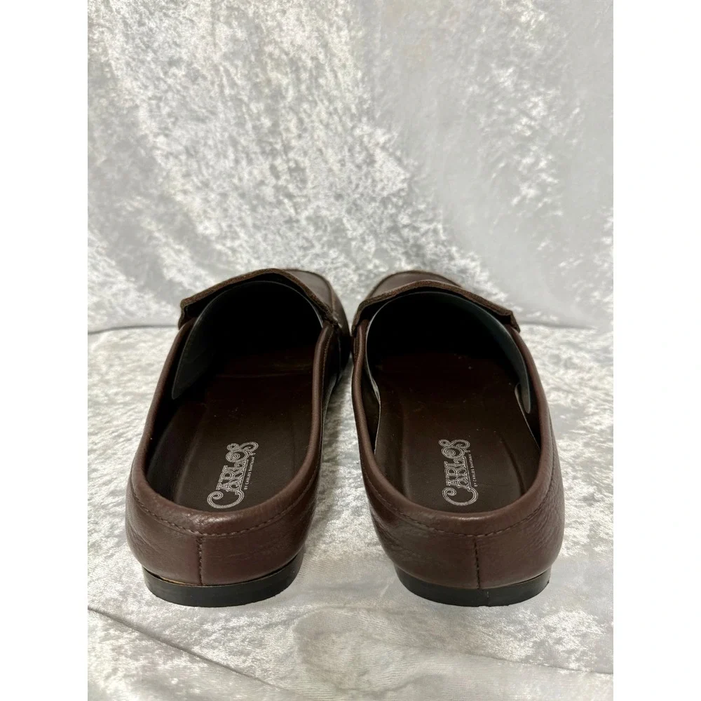 Carlos by Carlos Santana‎ Shoes Dark Chocolate Planeo Slide Leather Mule Sz 9.5D